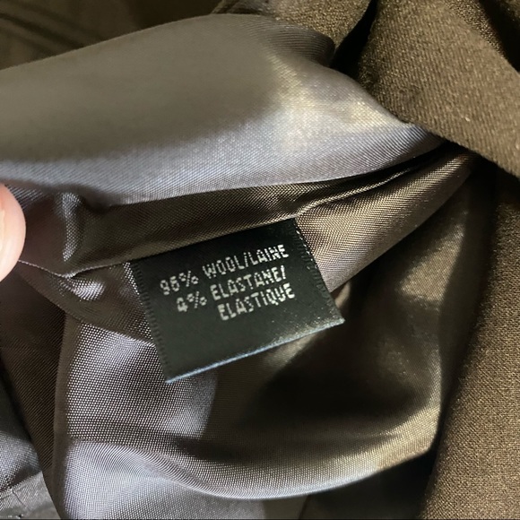 Lafayette 148 Brown Half Sleeve Two Button Wool Blazer Jacket Size 6 EUC - Picture 6 of 7